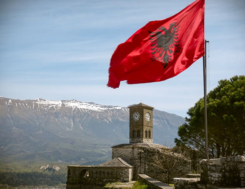 Forteresse de Gjirokastër et sa tour de l'horloge