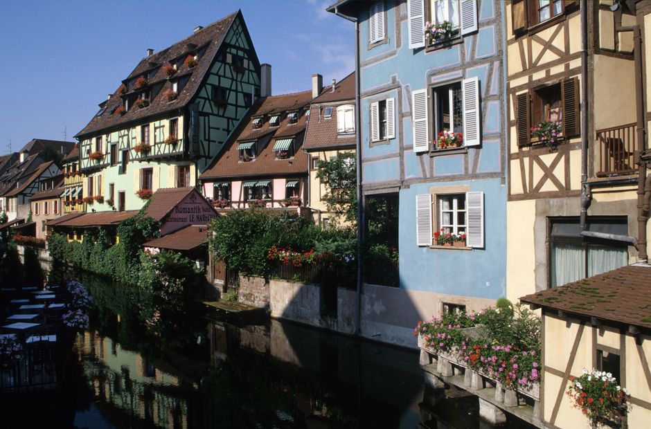 Maisons au bord du canal dans la Petite Venise de Colmar