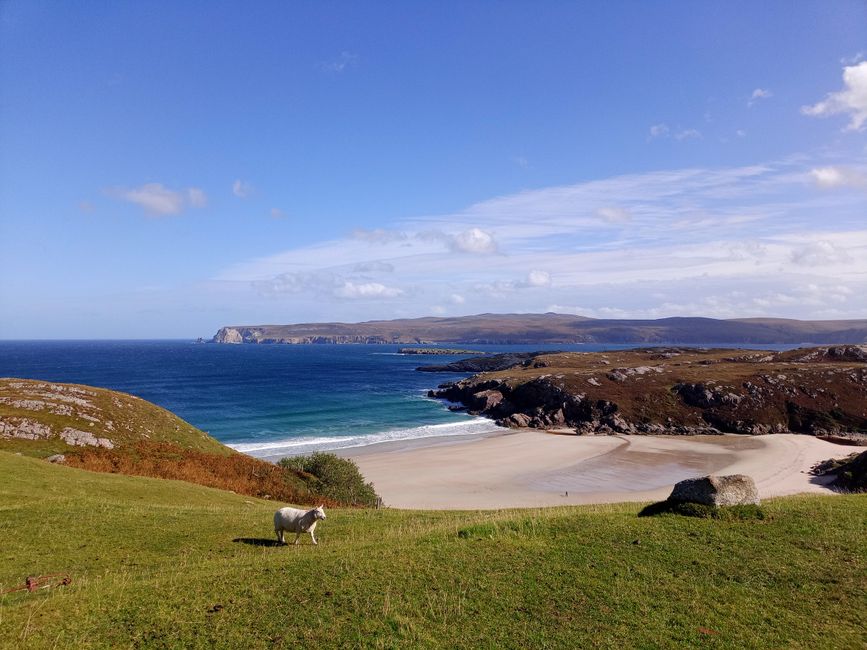 Plage isolée de Durness dans le nord de l'Écosse